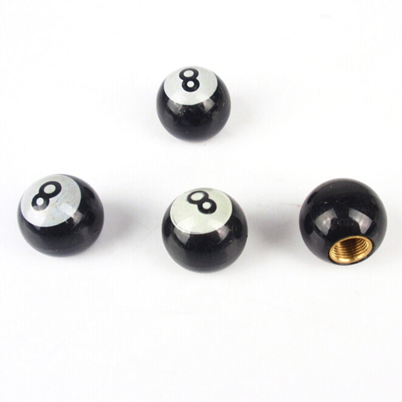 Details about / 2 Silver Pool 8 Ball Tire//Wheel Air Stem Valve Caps for Bike-Motorcycle