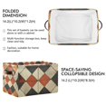 thumbnail image 2 of Yayeee 2 Pack Canvas Storage Basket with Handles for Shelves Fabric Bins Closet Organizer, Checkered Pattern, 2 of 8