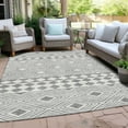 thumbnail image 6 of Addison Rugs Chantille Indoor/Outdoor Transitional Diamonds Gray Washable Rectangle Rug, 8' x 10', 6 of 6