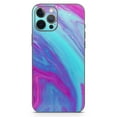 thumbnail image 2 of DesignSkinz Marbleized Pink Ocean Blue v32 Full-Body Skin Decal Wrap Cover for iPhone 16 Pro, 2 of 9