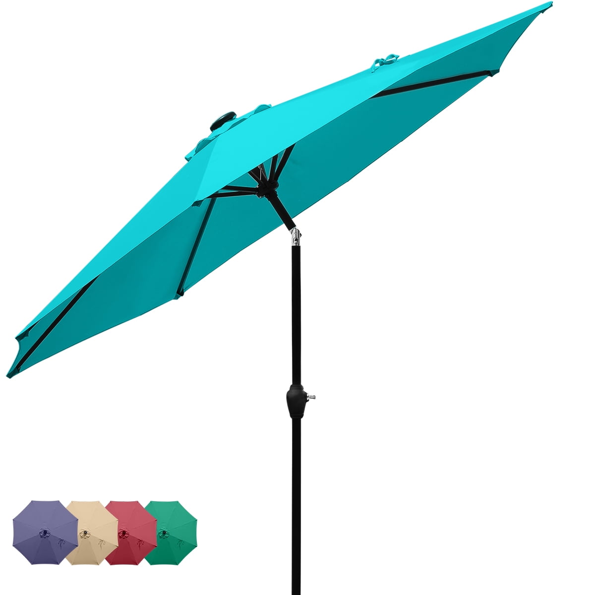 Quictent 7.5Ft Turquoise Patio Umbrella Outdoor Garden Backyard Yarn