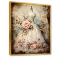 thumbnail image 2 of Designart "Vintage Fashion Elegance II" Fashion Framed Wall Art - Glam Pink Fashion Woman Living Room Framed Canvas Art, 2 of 6