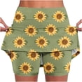 thumbnail image 2 of LEBONYARD Womens Plus Size Clearance $5,Women's Flowy Yoga Skort,Women's New Color Mid-waist Skirt Pants Sports Shorts Bottoming Skirt Pants Green XXL, 2 of 6