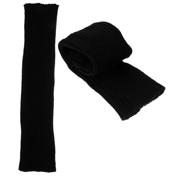1 Pair Women’s Winter Warm Sock Covers Black Acrylic Fiber Soft Cozy Thermal Socks