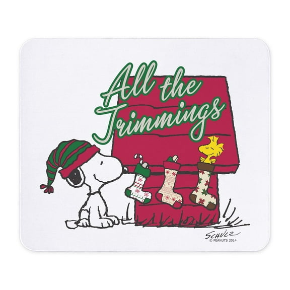 CafePress - Snoopy: All The Trimmings Mousepad - Non-slip Rubber Mousepad, Gaming Mouse Pad