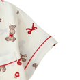 thumbnail image 5 of WCJM Button Front Pajama Set Womens Short Sleeve Lapel Print Top Matching Drawstring Shorts Lightweight Breathable Knit Summer Outfit, 5 of 7