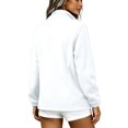 thumbnail image 6 of happyYEE Women's Zip up Sweatshirt Jackets Long Sleeve Fleece Loose Coat Fall Fashion Stand Neck Outerwear with Zip Pockets, 6 of 9