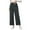 Dark Gray, variant on Women's Wide Leg Pants, High Waist Elastic Waistband with Button and Zipper Closure, Casual Loose Trousers with Side Pockets, Comfortable Long Pants for Daily Wear and Fall Winter Seasons