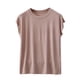 thumbnail image 2 of Karight Womens Cotton T Shirts Soft Comfy Round Neck Cap Sleeve Shirts Summer Casual Loose Fit Lounge Tops Plain Basic Tees, 2 of 9