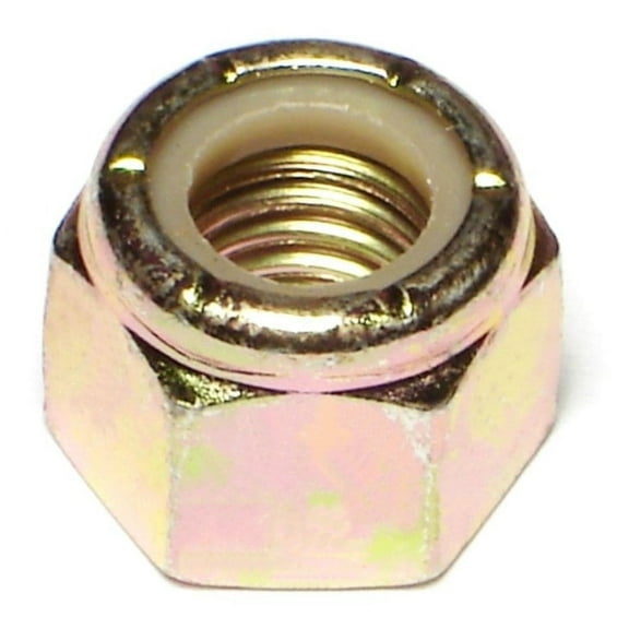 1/2"-13 Zinc Plated Grade 8 Steel Coarse Thread Nylon Insert Lock Nuts LNS8-123