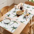 thumbnail image 5 of Green Palm Trees Placemats Set of 6 Summer Botanical Beach Modern Art Place Mats Indoor Wipeable Table Mats Washable Cloth Dining Table Placemats for Kitchen Holiday Party Home Decor 13x19 Inch, 5 of 9