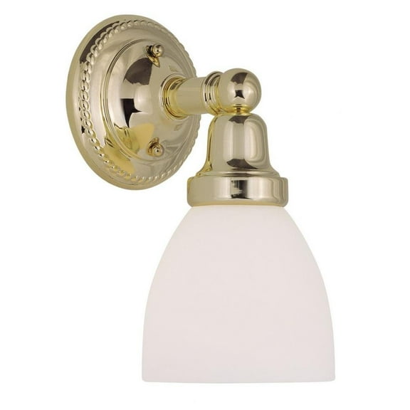 1 Light Bathroom Light in Traditional Style 6 inches Wide By 10 inches High-Polished Brass Finish Bailey Street Home 218-Bel-1653399