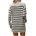 thumbnail image 4 of Blmnix Sweater Dresses Mini Bodycon Dresses Long Sleeve Beige Turtleneck Casual Dress, 4 of 5