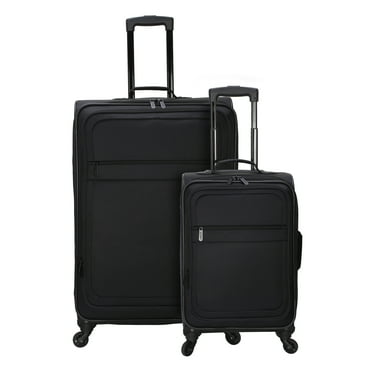 Protégé 2-piece Softside 28-inch Checked and 20-inch Carry-on Luggage Set, Rich Black