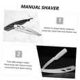 thumbnail image 5 of 2 Pieces Razor Holder Stainless Steel Shaving Cutter Manual Beard Razor for Men Vintage Style Hair Shaver, 5 of 5