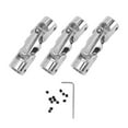 thumbnail image 3 of Metal Universal Joint, 3 Sections High Strength Universal Joint Coupling Connector 3pcs Silver  for RC Boat, 3 of 7