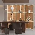 thumbnail image 6 of Hofitlead 6 Panel Bamboo Weaving Room Divider,With Display Stand, 6 FT Tall Folding Privacy Screen, (Brown), 6 of 7
