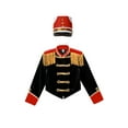 thumbnail image 3 of JanJean Marching Band Costume for Kids Boys Drum Major Uniform Tassel Jacket Coat with Cap Set Black 10, 3 of 7
