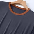 thumbnail image 4 of Mqqzkk 2 Piece Loungewear Set For Mens Color Block Pajamas Set Short Sleeve Set Outfits Sweatsuit Summer Soft Sleepwear, 4 of 9
