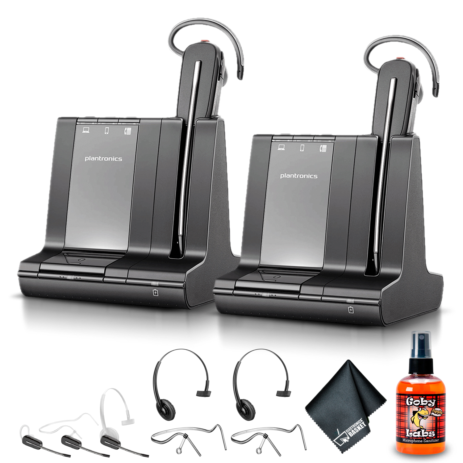 2 x Plantronics Savi 8240-M Wireless 