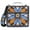 Blue Orange White Feather, variant on 3 Ring Zipper Binder with Shoulder Strap Waterproof Trapper Keeper 1.5 Inch D-Ring 500 Sheets Capacity Flower Butterfly Marble