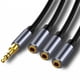 thumbnail image 2 of Cable divisor de auriculares sweethay conector de 3,5mm adaptador de audio Hembra a 3 macho, 2 of 6