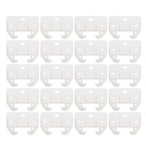 20 Pcs Plastic Hooks Hanging White Stand Drawer Rail Parts Guides Brackets Cabinets