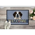 thumbnail image 2 of Caroline's Treasures BB1432JMAT Saint Bernard Welcome Door Mat, Indoor Rug or Outdoor Welcome Mat 24x36 Doormat , 36"L x, 2 of 4