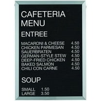 Aarco Products 36"x24" Aluminum Framed Black Felt Letter Board Open Face Message Center