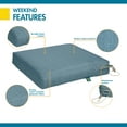 thumbnail image 4 of Duck Covers Weekend Water-Resistant Outdoor Dining Seat Cushion, 21 x 21 x 3 inch, Blue Shadow, 4 of 8