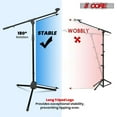 thumbnail image 2 of 5Core Tripod Mic Stand 2Pcs Adjustable Holder Floor Microphone Boom Arm, 2 of 4