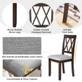 thumbnail image 6 of Foldable Dining Table and Chairs Sets for 4 Persons, 5 Piece Counter Height Breakfast Table with 4PCS PU Leather Chairs and Marble Top Table, All Tools Included, SS2143, 6 of 8