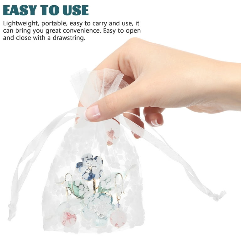 5pcs Mesh Gift Bags Drawstring Goodie Bags Favor Bags Gift Pouch Small  Jewelry Bags 