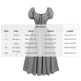 thumbnail image 3 of KICILVS Renaissance Costume Women Puff Sleeve Vintage Gingham Plaid Dress Empire Waist U Neck Casual Halloween Swing Dress, 3 of 6