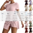 thumbnail image 4 of MLCDZ Women's Athletic Tennis Jumpsuit with Built in Shorts Summer Short Sleeves Crew Casual Lightweight Back Beautiest Golf Yoga Outdoor Sports Romper, 4 of 9