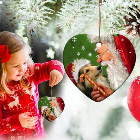 

Dvkptbk Xmas Christmas Tree Ornaments Pendant DIY Snowman And Dog Pendant