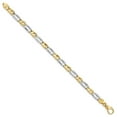 thumbnail image 2 of Primal Gold 14 Karat Yellow and White Gold 5.5mm Hand Fancy Link Bracelet, 2 of 3