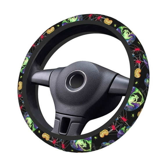 Oogie-Boogie Steering Wheel Cover Elastic Stretch Breathable Vehicle Steering Wheel Protector Car Interior Accessories