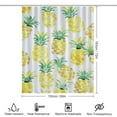 thumbnail image 2 of Lunarable Pineapple Shower Curtain for Bathroom with 12Hooks, Polyester Fabric Thick Shower Curtain Washable Waterproof Curtain, 2 of 6