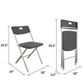 thumbnail image 3 of Mainstays Resin Seat & Back Folding Chair, Black, 4-Pack, 3 of 14