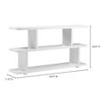thumbnail image 4 of Bowery Hill MDF Wood White Bookcase Rectangular 63" Unassembled, 4 of 4