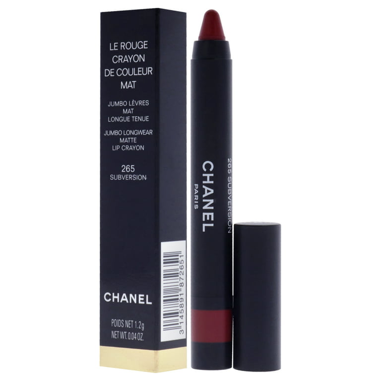 Chanel Le Rouge Crayon De Couleur Mat Jumbo Longwear Matte Lip Crayon - #  265 Subversion, 1.2 gm : : Beauty