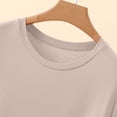 thumbnail image 5 of ctdiral Womens Crew Neck Sleeveless Tank Tops Solid Color Crop Tank Tops Lightweight Loose Fit Tunic Tops Summer Casual Going Out Tee Beige XL, 5 of 9