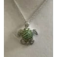 thumbnail image 2 of Sea Turtle Pendant 2Ct Round Cut Lab Created Peridot 14K White Gold Plated, 2 of 2