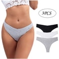 thumbnail image 2 of Tanga de algodón para mujer, 3 uds., tangas, bragas sexis con cintura en V, ropa interior femenina, lencería Fridja nalpqowj15105, 2 of 9