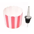 thumbnail image 2 of 50 Pcs Caissettes en Papier pour Gâteaux, Rayures Rouges & 6 Pcs Bouteilles de Vin en Acier Inoxydable avec Bouchon, 2 of 8