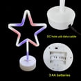 thumbnail image 3 of 4th of July Red White Blue Star Neon Light, Soft Glow LED Base USB & Battery Operated, Portable Patriotic Light for Independence Day Memorial Day Party Table Wall Scene Decor, 3 of 7
