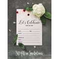 thumbnail image 4 of Inkdotpot Pack Of 30, Its Time To Celebrate Join Us Invitations With Envelopes, Geo Blush Floral Greenery Watercolor Invites for Your Wedding, Bridal Shower,Engagement Party, Birthday 5 X 7 Inches, 4 of 7