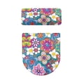 thumbnail image 2 of HELLHERO Toilet Seat Protector 2-Piece Polyester Easy to Clean for Family, Vibrant Floral Pattern, 2 of 8