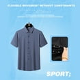 thumbnail image 4 of zfhfof Men's Knit Shirts Classic Short Sleeve Button Down Polo Shirt Fashion Casual Summer Beach Shirts, 4 of 5
